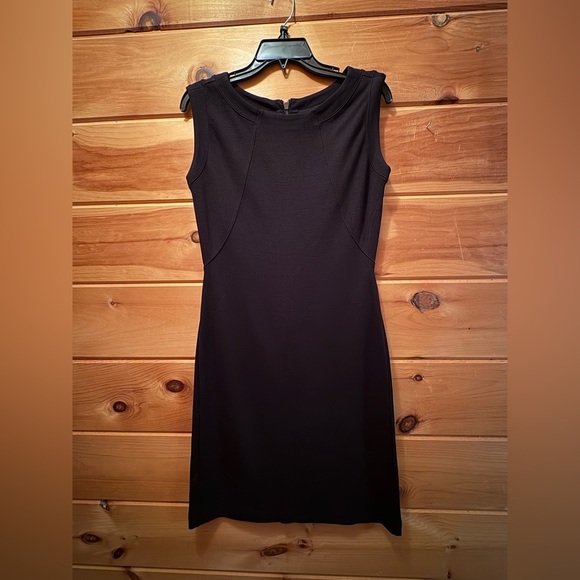 Ann Taylor Black Sheath Midi Dress NWOT - Picture 1 of 6